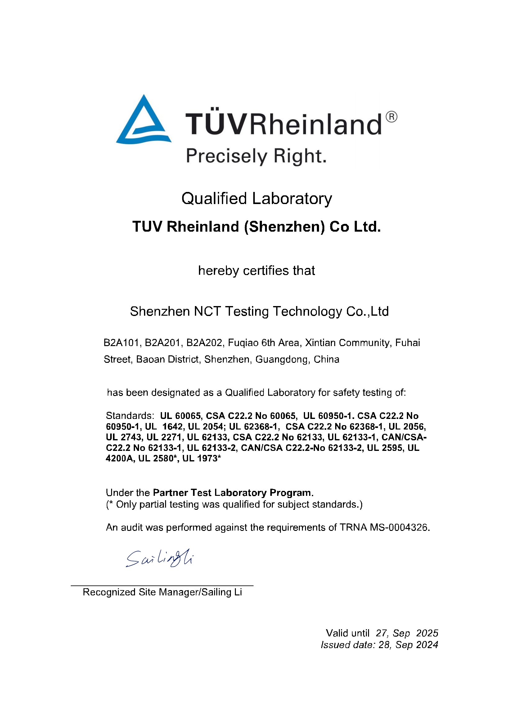 PTL Assessment Certification